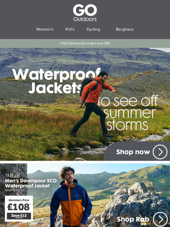 Go Outdoors The best jackets to keep you dry 🌦️ Milled