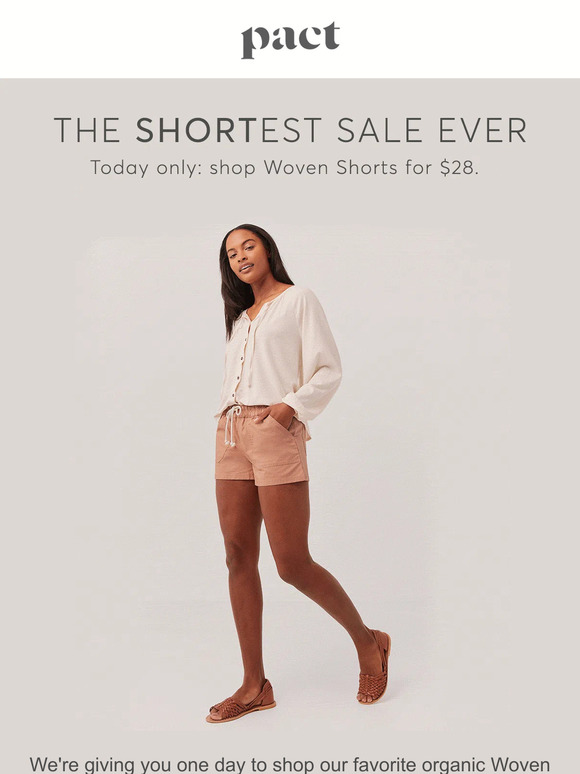 The SHORTest sale ever.