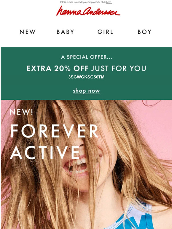 Hanna Andersson Email Newsletters Shop Sales, Discounts, and Coupon Codes