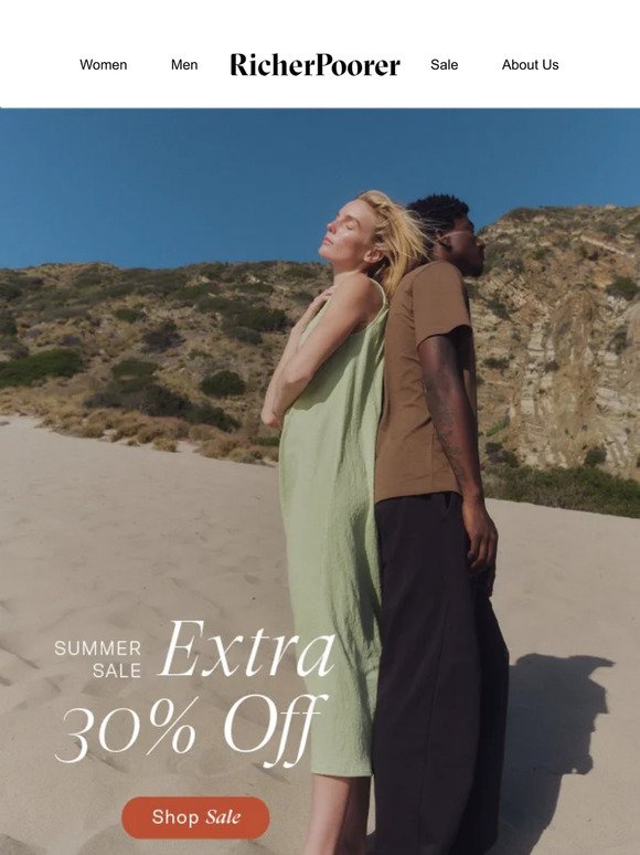 Extra 30% off Sale Starts Now!