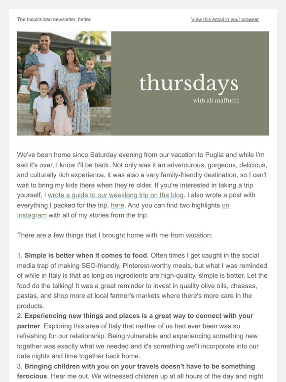 Three Things I Learned On Our Italian Vacation...