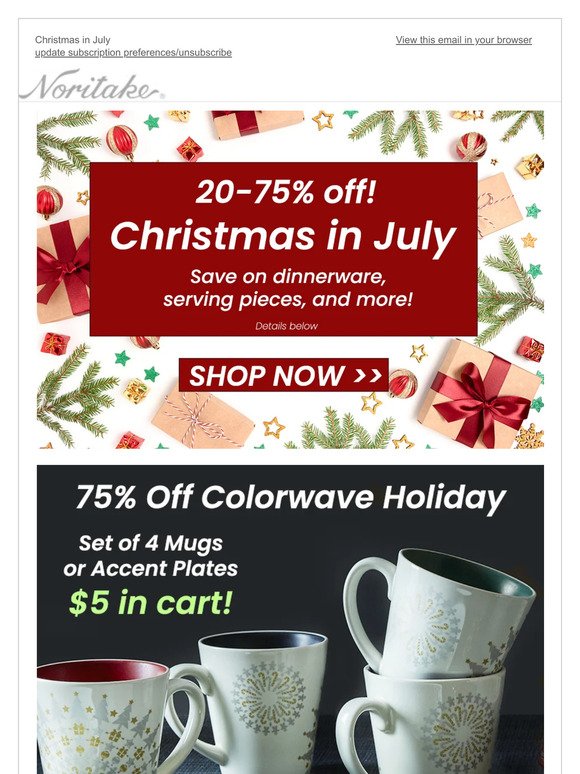 Christmas in July | 20-75% Off!
