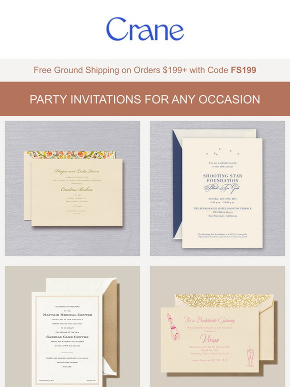 Crane &amp; Co: The Perfect Invitation for Every Occasion | Milled