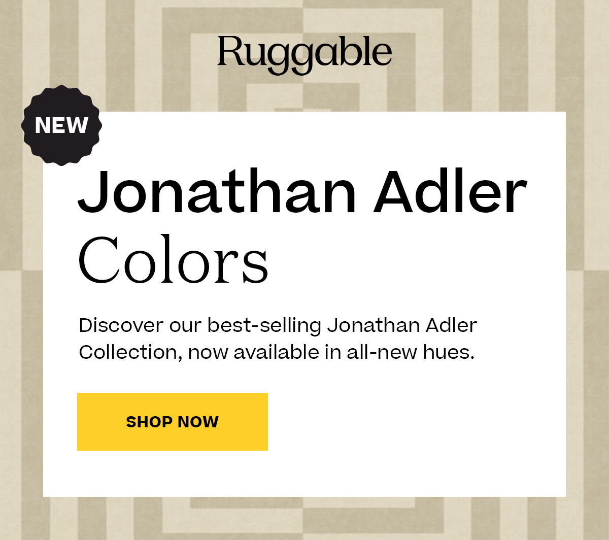 Ruggable AllNew Jonathan Adler Rug Colors Are Here! Milled