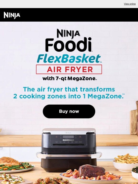 Our newest air fryer has arrived: The Ninja® FlexBasket™