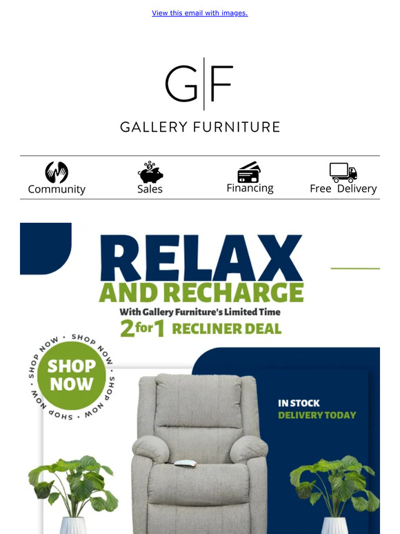Gallery Furniture Relax & Recharge With 2 For 1 Recliners Milled