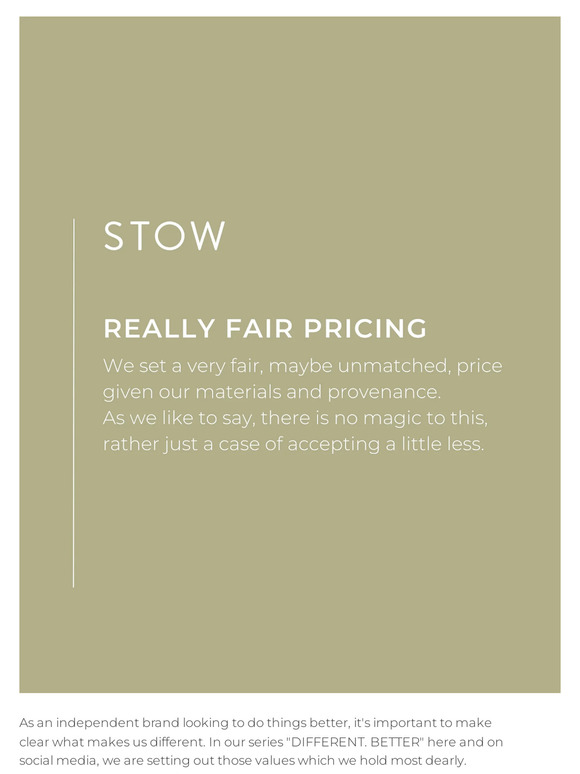 FAIR PRICING