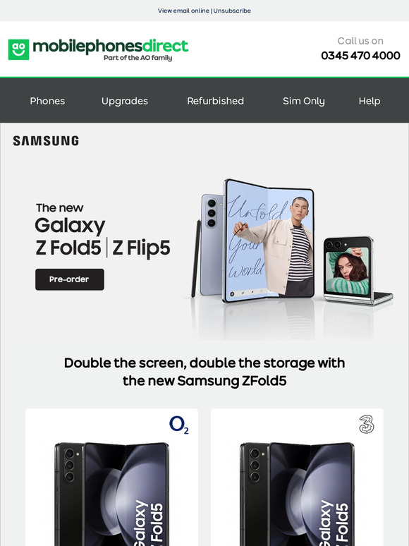 Mobile Phones Direct The Samsung Galaxy Z Fold5 & Galaxy Z Flip5 have