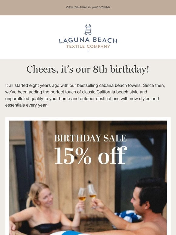 Celebrate our birthday with 15% off sitewide