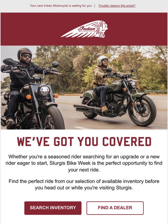 Headed to Sturgis but need a new ride?