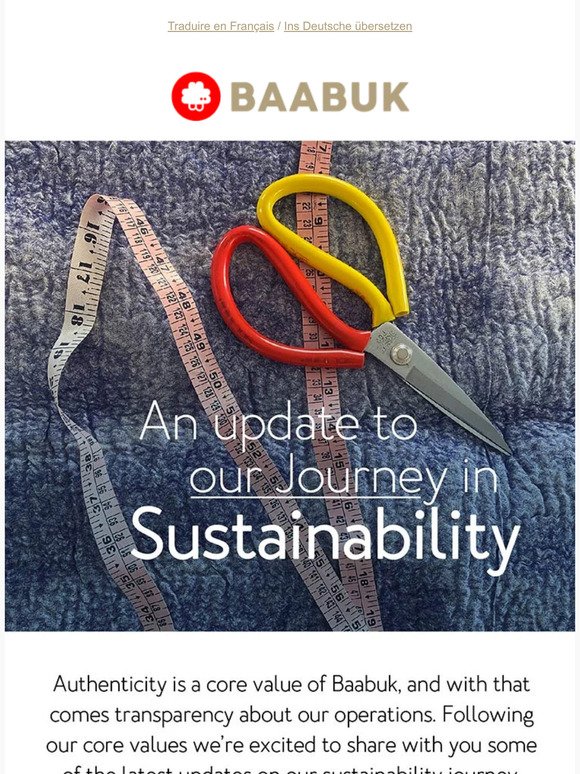 An update to our Journey in Sustainability