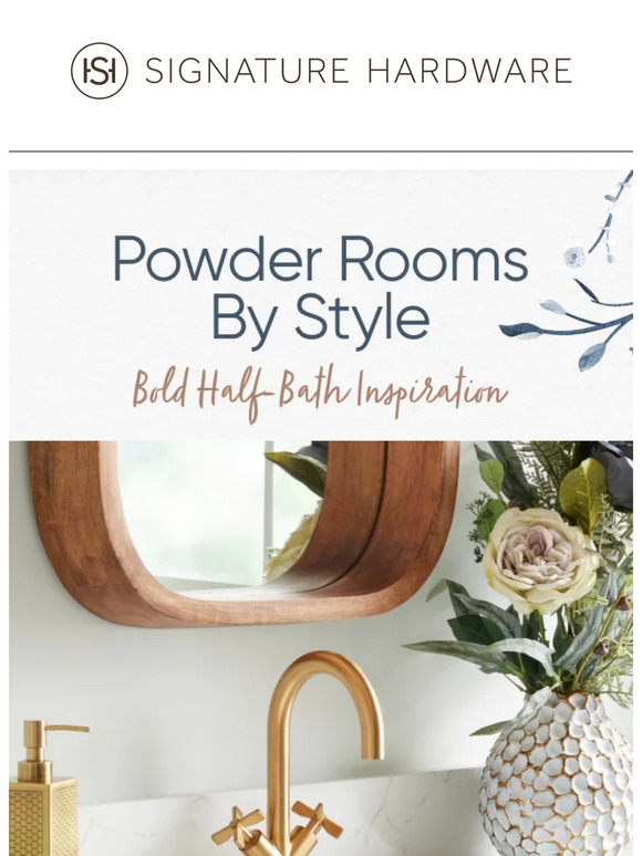 Signature Hardware: Bold powder room ideas for the home 🏠 | Milled