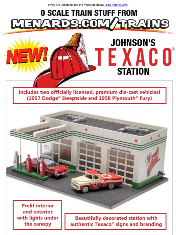 Menards New! Texaco Gas Station from Menards! Milled