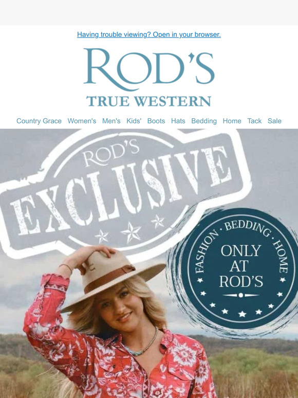 Rod's Western Palace Exclusively at Rods Shop our Brand Now! Milled