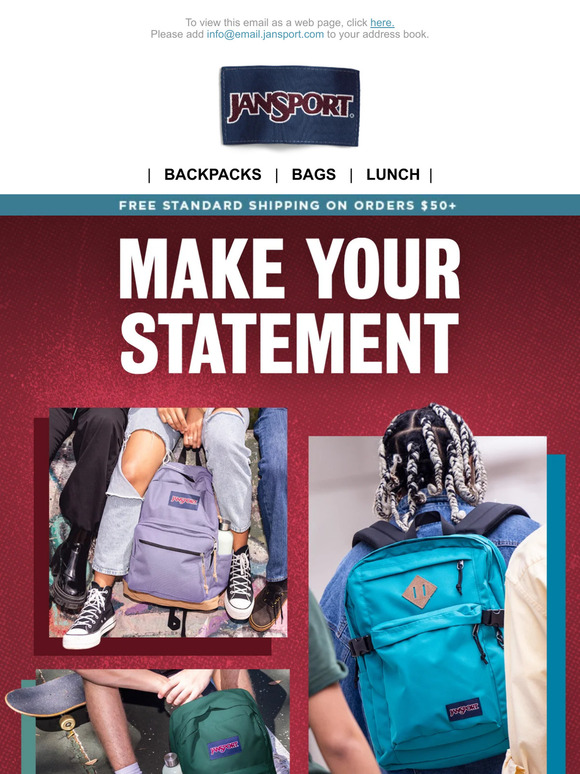 JanSport: We're going to the upside down!