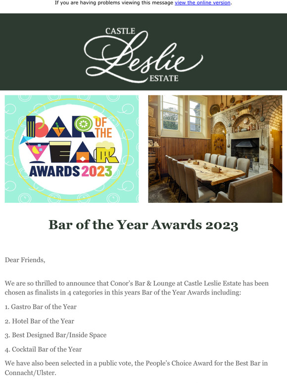 Castle Leslie Estate Needs Your Vote!