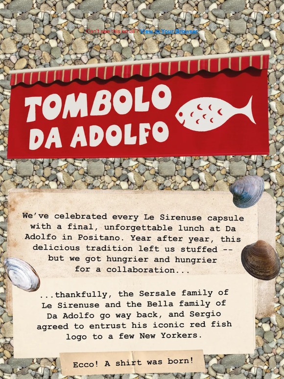 New limited edition 'Da Adolfo' collaboration: