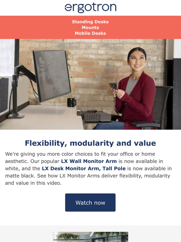 New LX Monitor Arm Colors to Fit Your Space