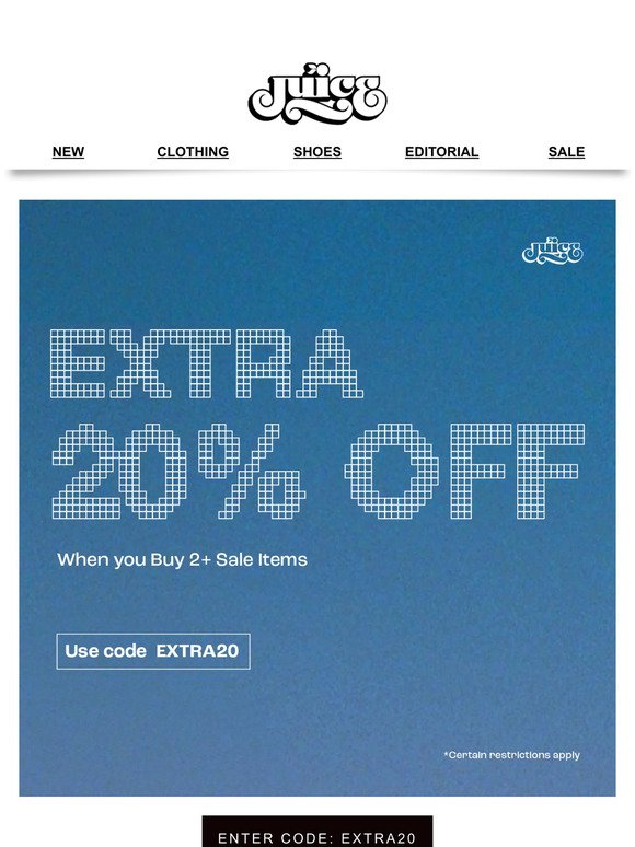 Shop CLOT Now - Extra 20% Off