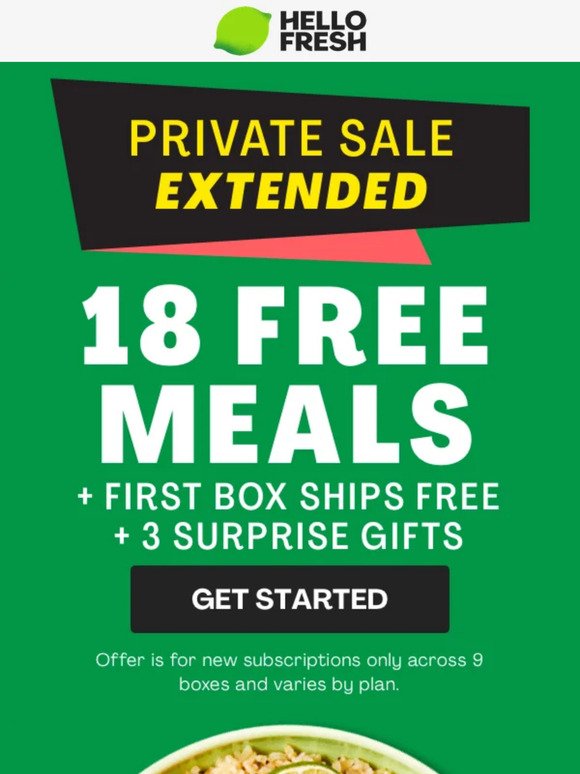 18 FREE MEALS | SALE EXTENDED