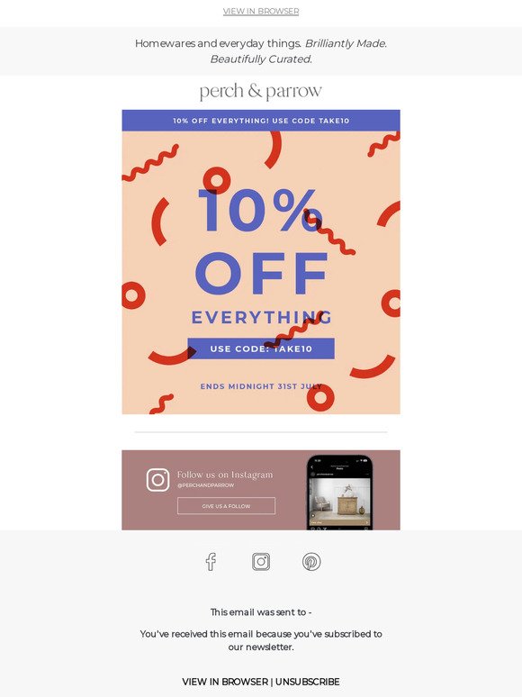 10% off EVERYTHING!