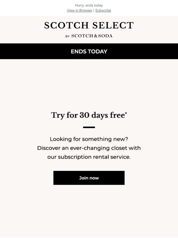 Re: Your 30-day free trial