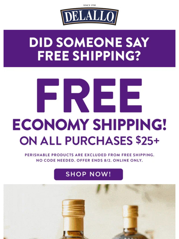 FREE Economy Shipping for you!