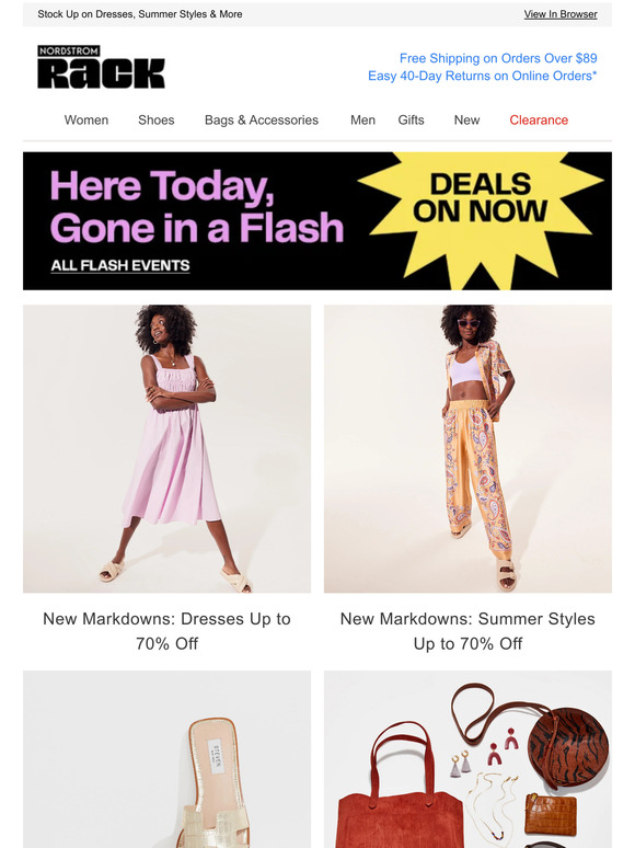 Nordstrom Rack has up to 70% on new clearance markdowns 