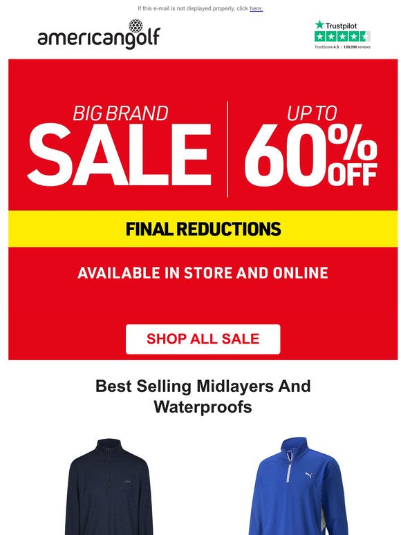 SALE - Up to 60% off midlayers & waterproofs