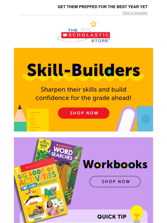 Scholastic ExpertApproved SkillBuilders for Every Grade! Milled