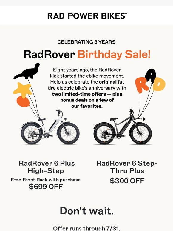RadRover 🎂Birthday Sale