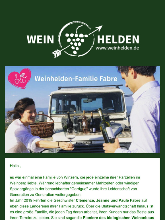 Neue Weinheldin: Clémence Fabre und Familie