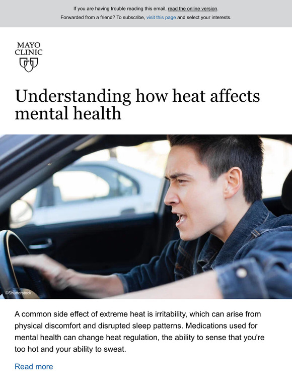 The Mayo Clinic Diet How heat affects mental health Milled