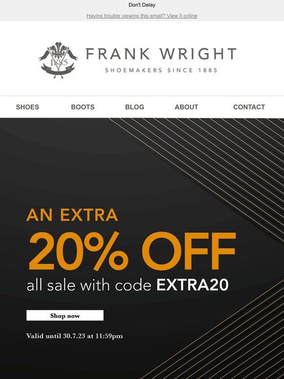 EXTRA 20% Off All Sale This Weekend