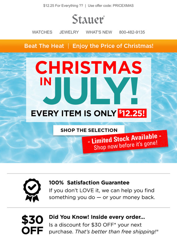 Our Christmas in July Sale is Hotter Than This Weather!