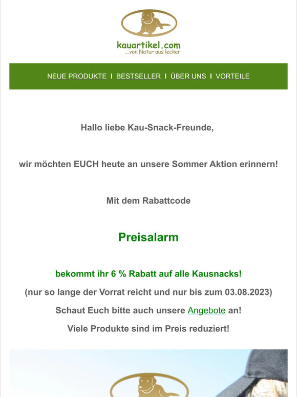JETZT ABER SCHNELL - Juli-Finale bei kauartikel.com  🥰🐶