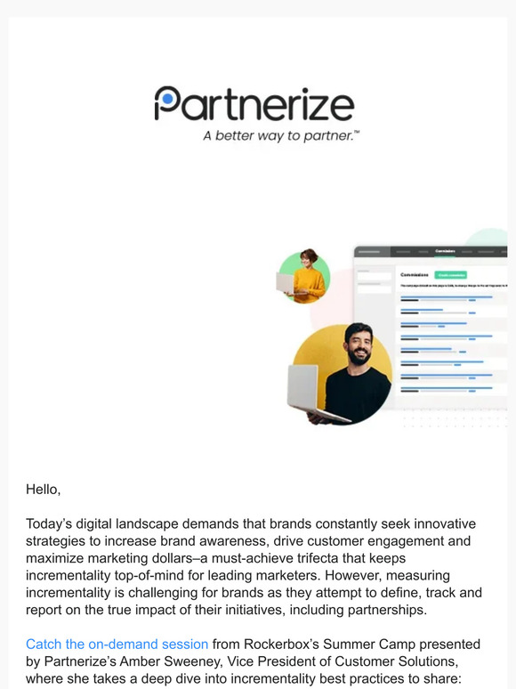Free, On-Demand Webinar: Explore Incrementality and Partnerships with Partnerize and Rockerbox