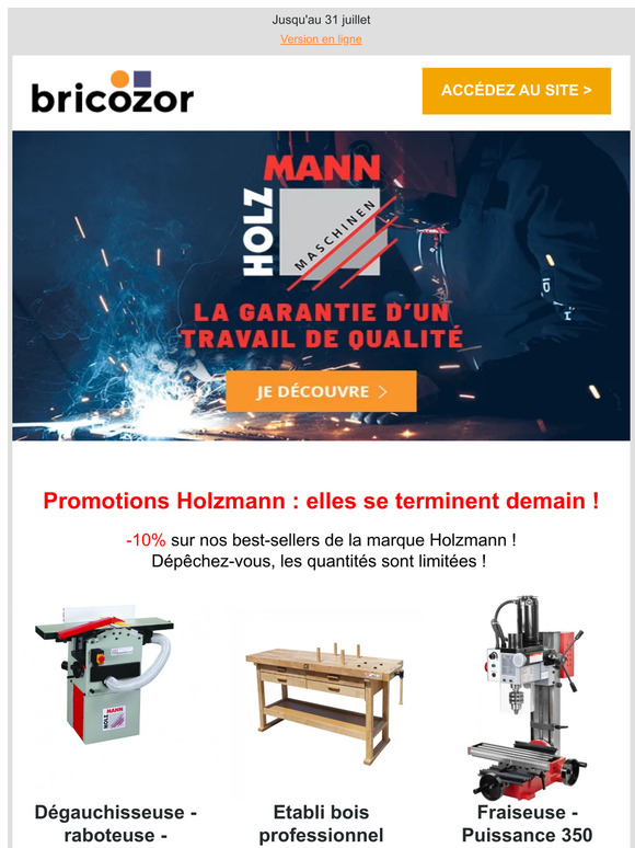 💥-10% sur Holzmann  !