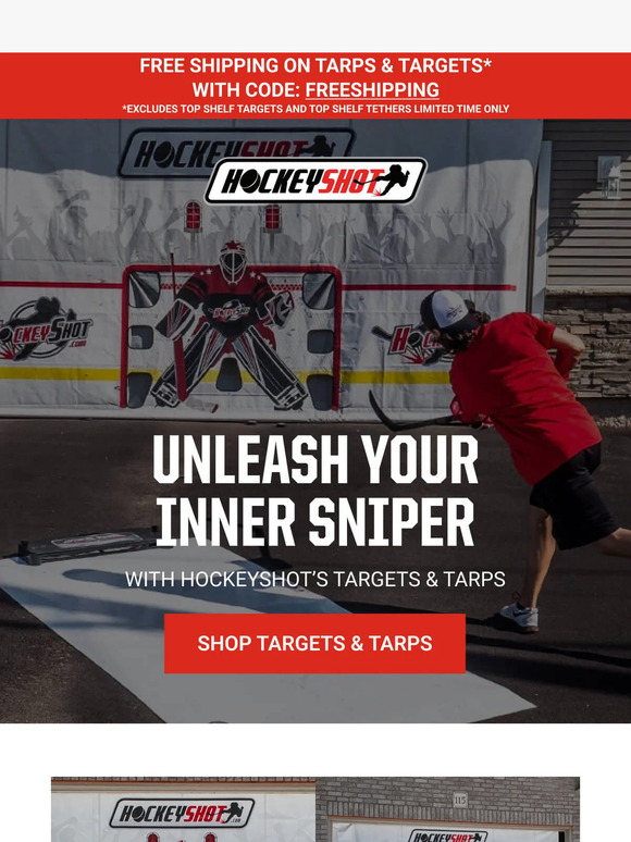 Unleash the Hockey Sniper in you with Our Targets & Tarps