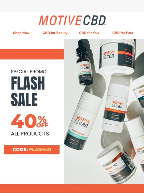 FLASH SALE | 40% off All Products