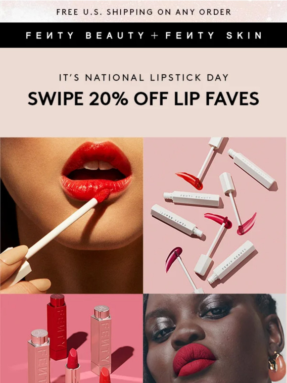 😍 20% off lip faves for National Lipstick Day