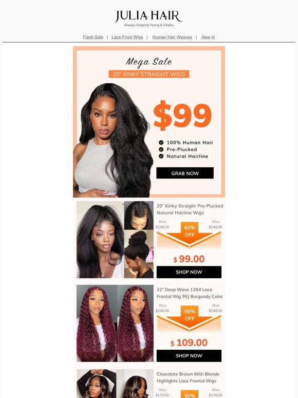 YESSSS! Under $109 get 22" 13X4 Lace Frontal Wig!