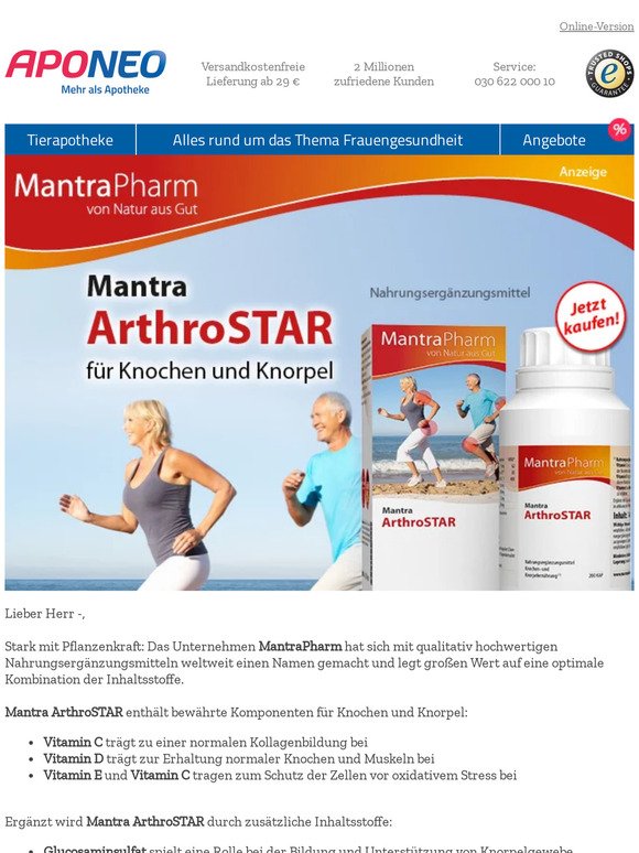 Mantra ArthroSTAR für Knochen und Knorpel