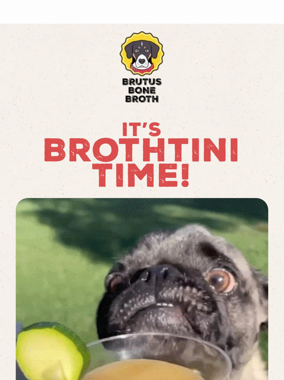 Yappy Hour anyone?! Brothtini's coming right up!