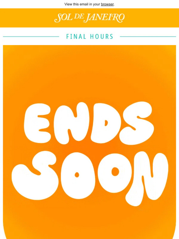Final Hours: 15% Off Sitewide*
