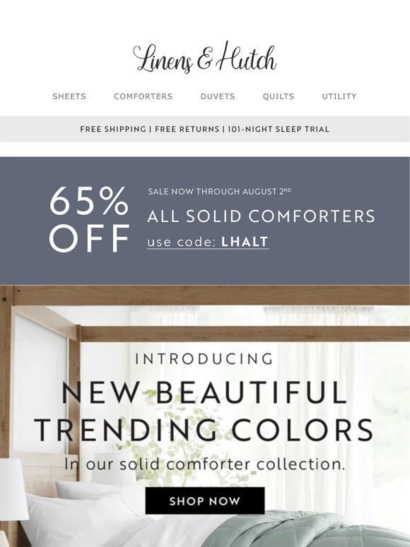 Our NEW Solid Comforter Colors are Here!