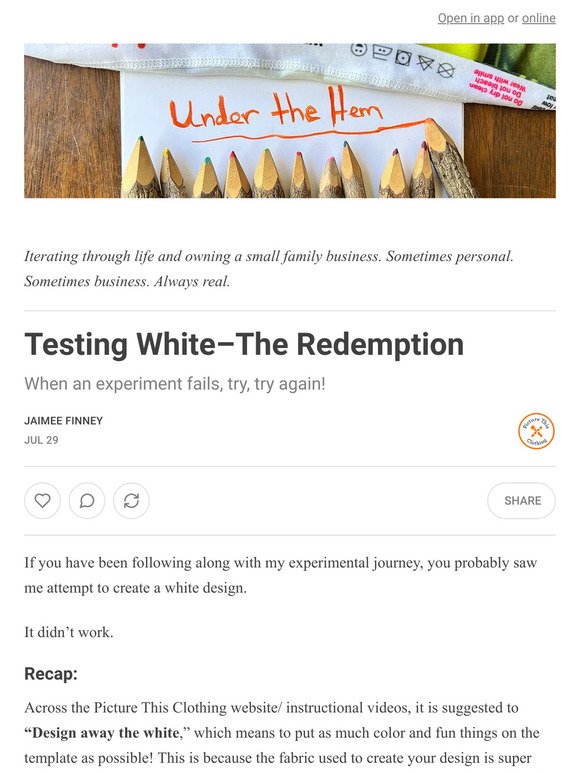 Testing White–The Redemption