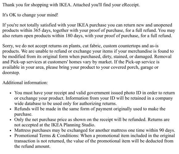 IKEA IKEA Proof of payment Milled