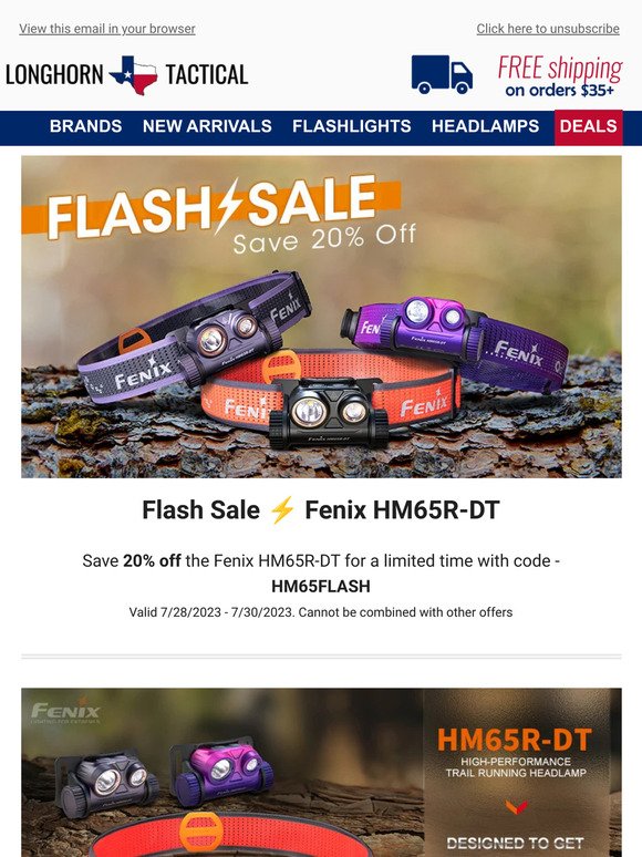 Flash Sale ⚡ Fenix HM65R-DT Dual Beam 1500 Lumens Headlamp