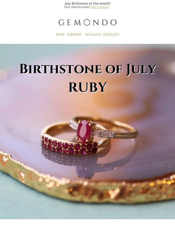 July Birthstone of the Month!
